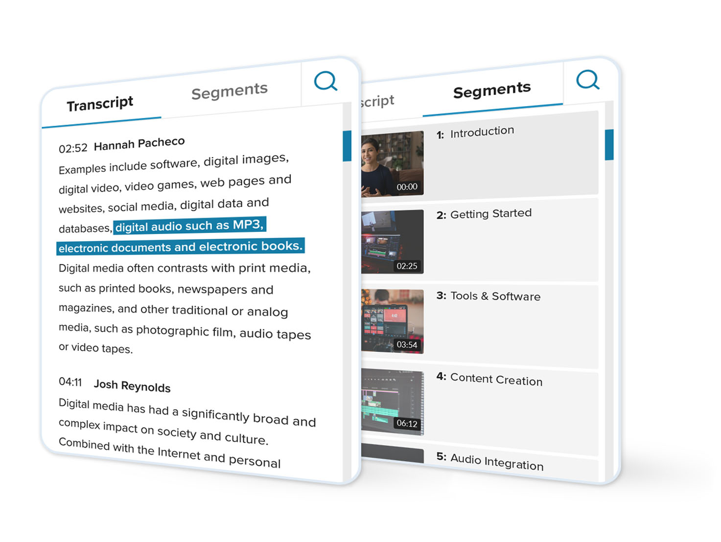 Transcripts Segments 2D